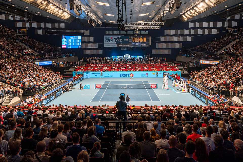 ERSTE BANK OPEN 2022: Volle Tribünen beim Tennis-Turnier in Wien. ATP Tour Action.
