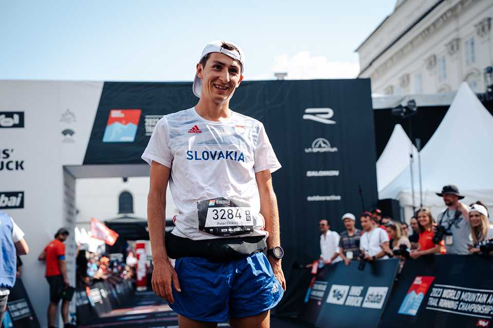 Peter Frano, Trailrunning WM Tirol 2023. Läufer im Ziel.