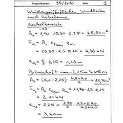 Textile Architektur Statik: Handschriftliche Berechnungen, Formeln und Notizen. Technische Details.